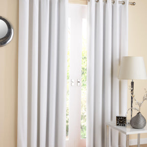 Cotton Solid White Long 9ft Door Curtains Pack Of 2 freeshipping - Airwill