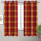 Cotton Dobby Red 7ft Door Curtains Pack Of 2