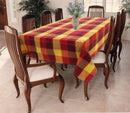 Cotton Dobby Red 6 Seater Table Cloths Pack Of 1