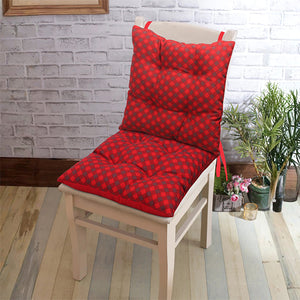 Cotton Xmas Buffalo Cross Red Pattern Checked Chair Pads, Pack Of 2