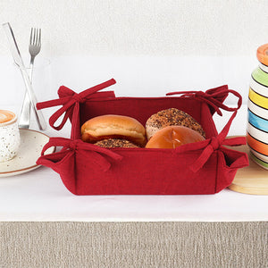 Cotton Solid Cherry Red Chair Pads, Pack Of 2