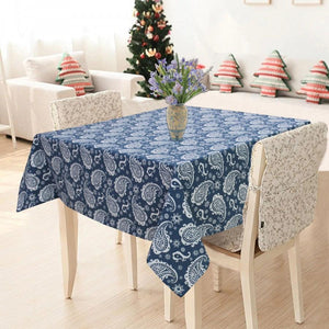Cotton Blue Paislay 2 Seater Table Cloths Pack Of 1 freeshipping - Airwill