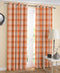 Cotton Track Dobby Orange 5ft Window Curtains Pack Of 2
