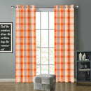 Cotton Track Dobby Orange 5ft Window Curtains Pack Of 2