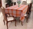 Cotton Track Dobby Orange 6 Seater Table Cloths Pack Of 1