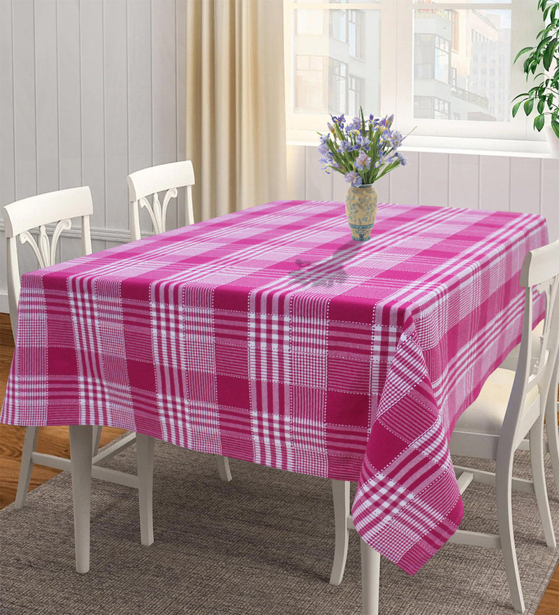 Cotton Track Dobby Rose 6 Seater Table Cloths Pack Of 1