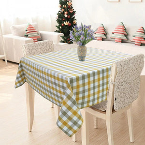 Cotton Lanfranki Yellow Check 2 Seater Table Cloths Pack Of 1 freeshipping - Airwill