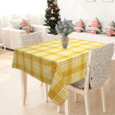 Cotton Track Dobby Yellow 6 Seater Table Cloths Pack Of 1