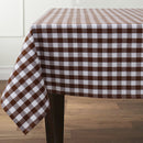 Cotton Gingham Check Brown 2 Seater Table Cloths Pack Of 1