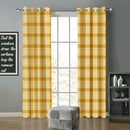 Cotton Track Dobby Yellow 5ft Window Curtains Pack Of 2