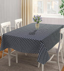 Cotton Black Polka Dot Table Cloths Pack Of 1 - (2 to 8 Seaters)