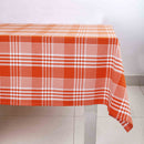 Cotton Track Dobby Orange 4 Seater Table Cloths Pack Of 1
