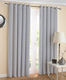 Cotton White Polka Dot 5ft Window Curtains Pack Of 2