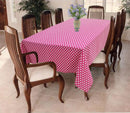 Cotton Pink Polka Dot Table Cloths Pack Of 1 - (2 to 8 Seaters)