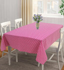 Cotton Pink Polka Dot 6 Seater Table Cloths Pack Of 1