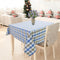 Cotton Lanfranki Blue Check 6 Seater Table Cloths Pack Of 1