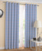 Cotton Lanfranki Blue Check 7ft Door Curtains Pack Of 2