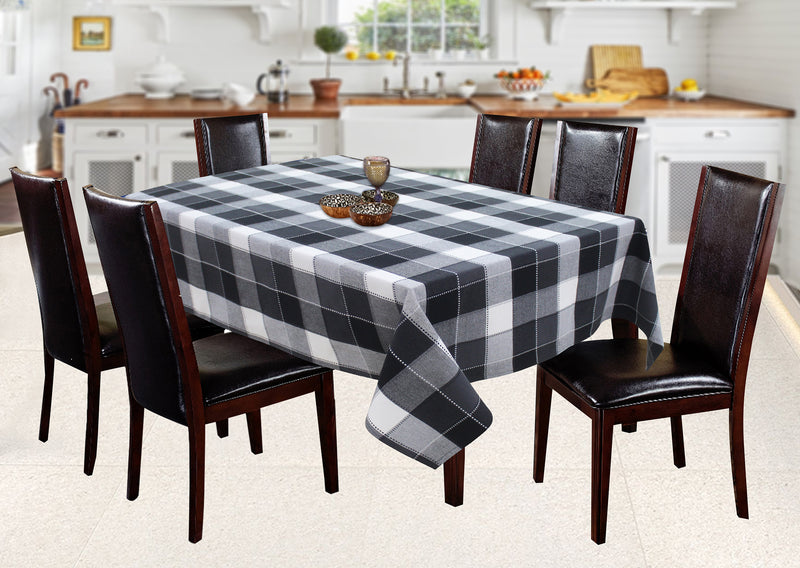 Cotton Dobby Black Table Cloths Pack Of 1 - (2 to 8 Seaters)