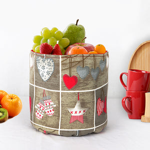 Cotton Xmas Heart Fruit Basket