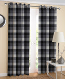 Cotton Dobby Black 5ft Window Curtains Pack Of 2