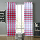 Cotton Lanfranki Red Long 9ft Door Curtains Pack Of 2