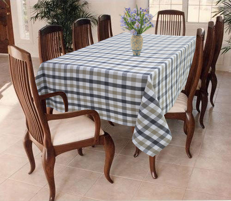 Cotton Lanfranki Grey Check 2 Seater Table Cloths Pack Of 1