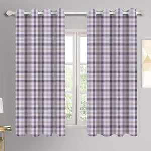 Cotton Lanfranki Grey Check 5ft Window Curtains Pack Of 2 freeshipping - Airwill