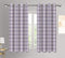 Cotton Lanfranki Grey Check 7ft Door Curtains Pack Of 2