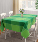 Cotton 4 Way Dobby Green 6 Seater Table Cloths Pack Of 1