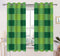 Cotton 4 Way Dobby Green 9ft Long Door Curtains Pack Of 2