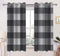 Cotton 4 Way Dobby Grey 7ft Door Curtains Pack Of 2