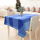 Cotton 4 Way Dobby Blue 8 Seater Table Cloths Pack Of 1