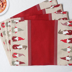 Cotton Gnomo Border Two Side Table Placemats Pack Of 4 freeshipping - Airwill