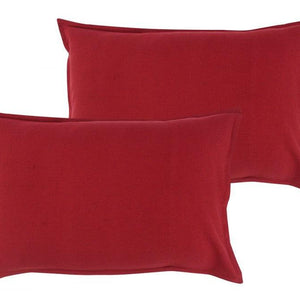 Cotton Solid Cherry Red Pillow Covers Pack Of 2 freeshipping - Airwill