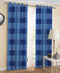 Cotton 4 Way Dobby Blue 7ft Door Curtains Pack Of 2