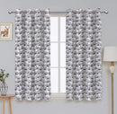 Cotton Single Leaf Black 7ft Door Curtains Pack Of 2