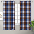 Cotton Dobby Blue 9ft Long Door Curtains Pack Of 2