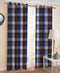 Cotton Dobby Blue 7ft Door Curtains Pack Of 2