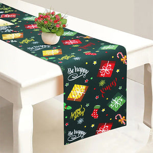 Cotton Xmas Gift box Table Runner