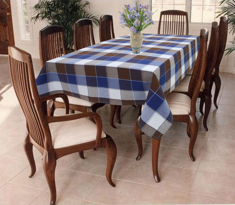 Cotton Dobby Blue 2 Seater Table Cloths Pack Of 1