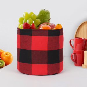Cotton Big Check Fruit Basket