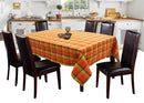 Cotton Iran Check Orange 2 Seater Table Cloths Pack Of 1