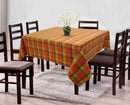 Cotton Iran Check Orange 4 Seater Table Cloths Pack Of 1