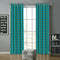 Cotton Iran Check Blue Long 9ft Door Curtains Pack Of 2