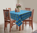 Cotton Iran Check Blue 8 Seater Table Cloths Pack Of 1