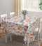 Cotton Orange Flower 6 Seater Table Cloths Pack Of 1