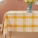Cotton Track Dobby Yellow 6 Seater Table Cloths Pack Of 1