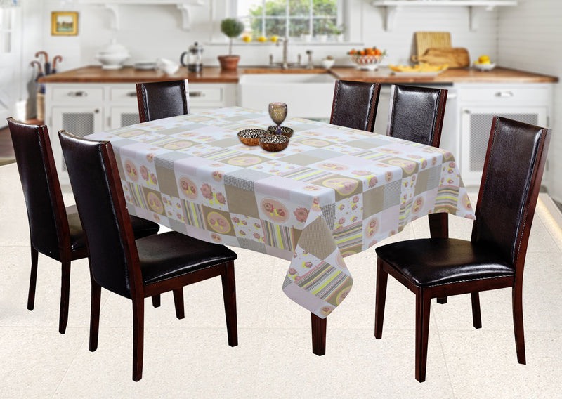 Cotton Check Flower 4 Seater Table Cloths Pack Of 1