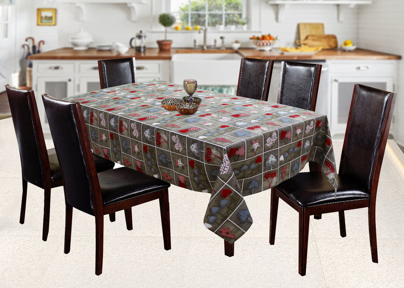 Cotton Xmas Heart 2 Seater Table Cloths Pack Of 1