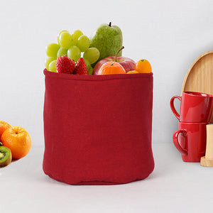Cotton Solid Cherry Red Fruit Basket